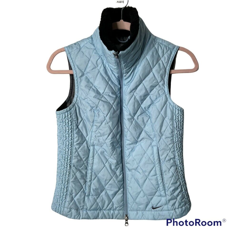 Nike Women's Ice Blue Quilted Vest size small